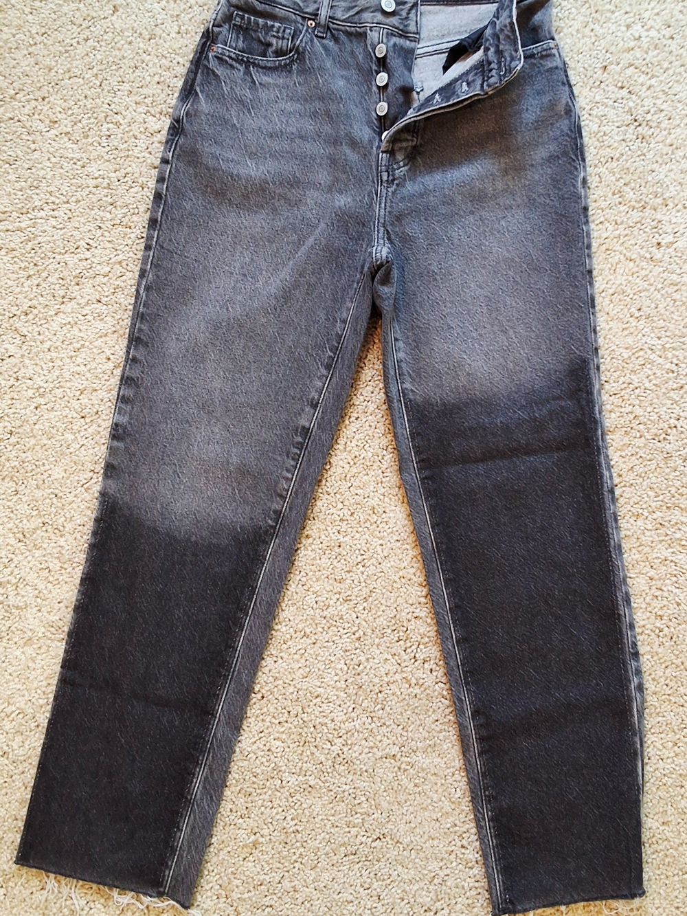 PacSun Women's Straight Leg Washed Black Jeans